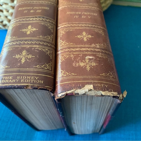 Lot Of 2 Books The Works Of John Ruskin, Vol. V, VI Modern Painters. - Picture 5 of 9